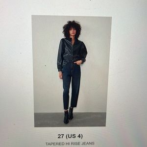 Zara Tapered High Rise Denim
